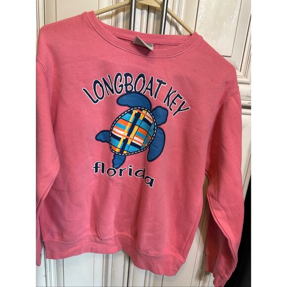 Pacific & Co Womens Longboat Key Turtle Florida Pullover Sweatshirt Pink Size XL - Picture 7 of 9